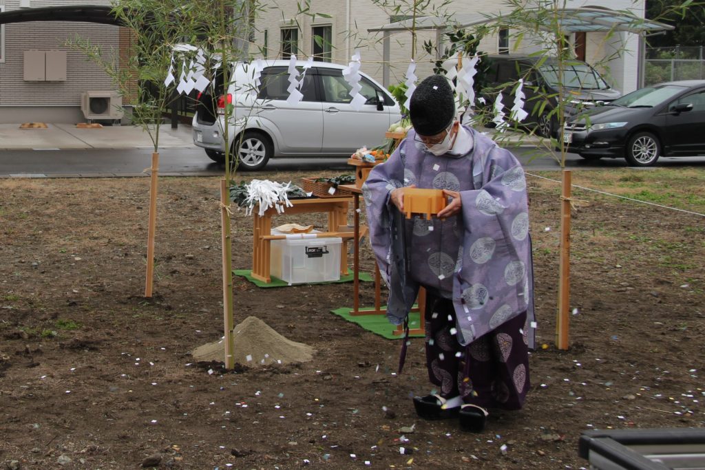 今日は那須塩原市内で地鎮祭が執り行われました